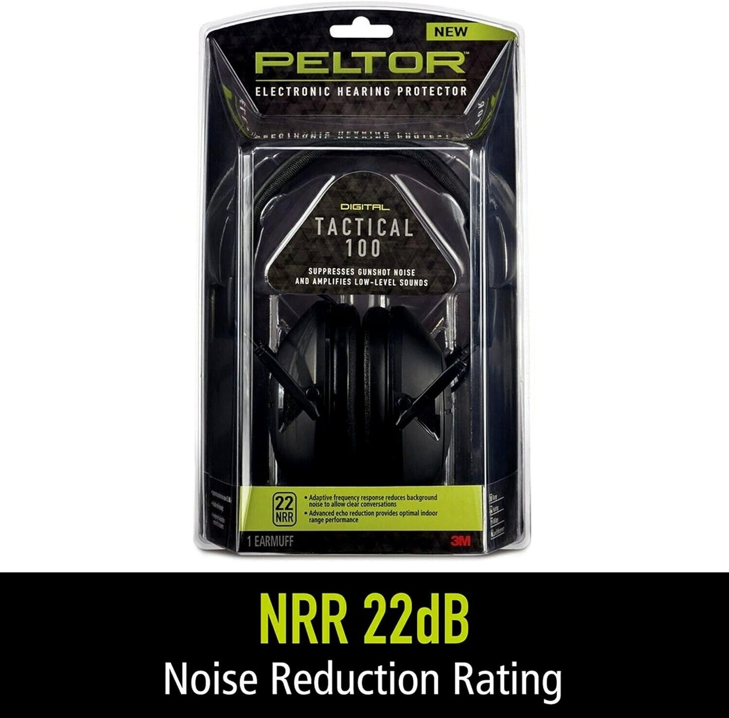 3M Peltor Sport Tactical 100 NRR 22 dB Electronic Bluetooth Hearing Protector