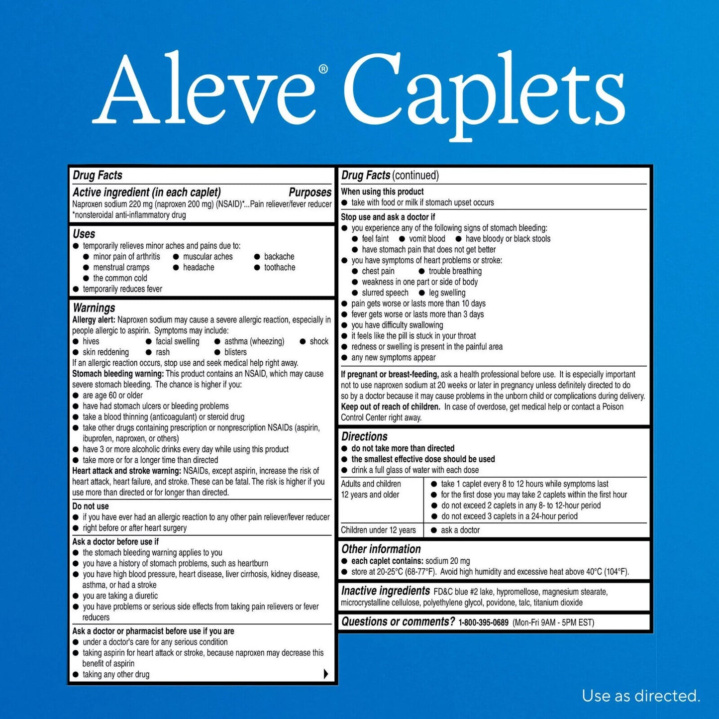 Aleve Soft-Grip Arthritis Cap 270 Caplet 12HR Headache Pain Relief Fever Reducer