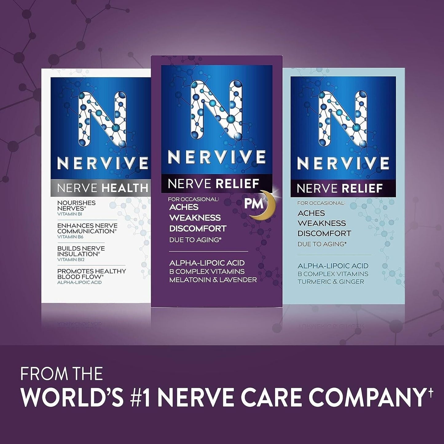 Nervive Nerve Relief PM 600mg Alpha Lipoic Acid - Reduce Nerve Aches - 30 Tabs