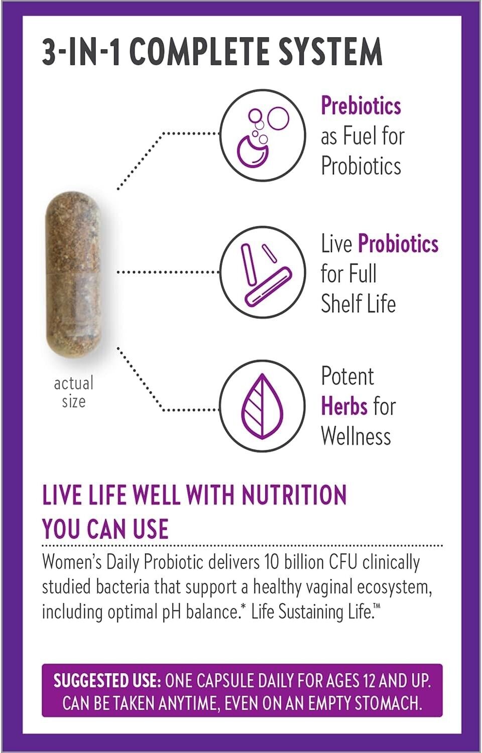 NEW CHAPTER Women's Daily Probiotic 10B-CFU Digestive & Vaginal Health - 30 Caps