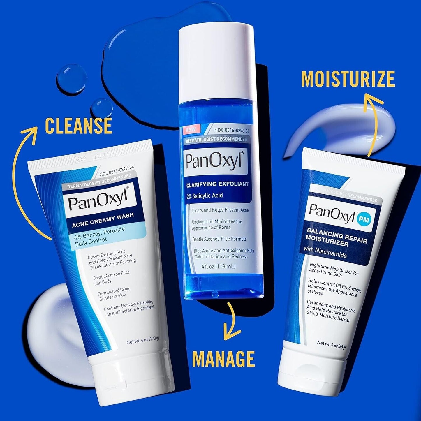 PanOxyl Clarifying Exfoliant 2% Salicylic Acid BHA Liquid Acne Treatment - 118mL