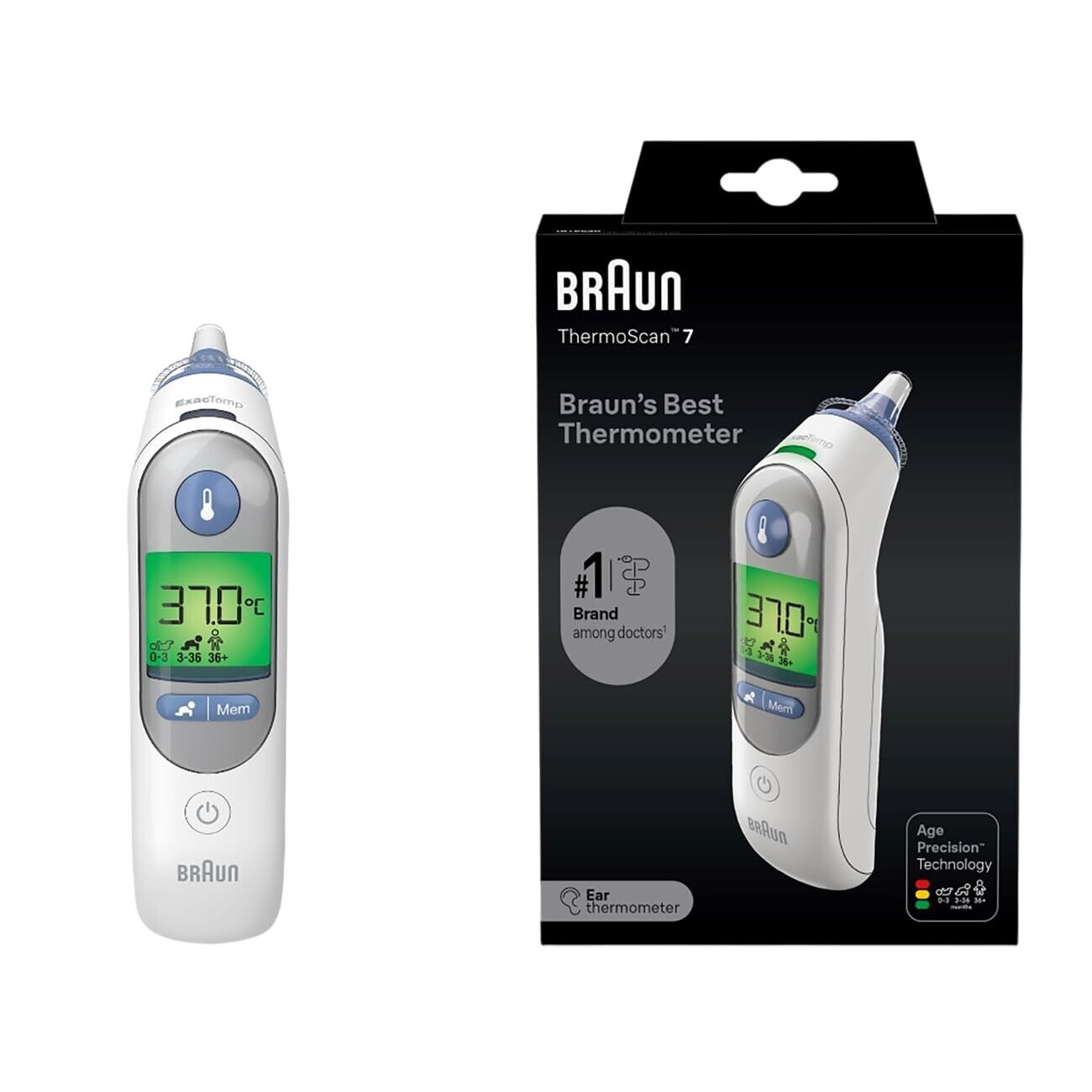 Braun IRT6520 ThermoScan 7 Ear Professional Thermometer Age Precision WHITE NEW