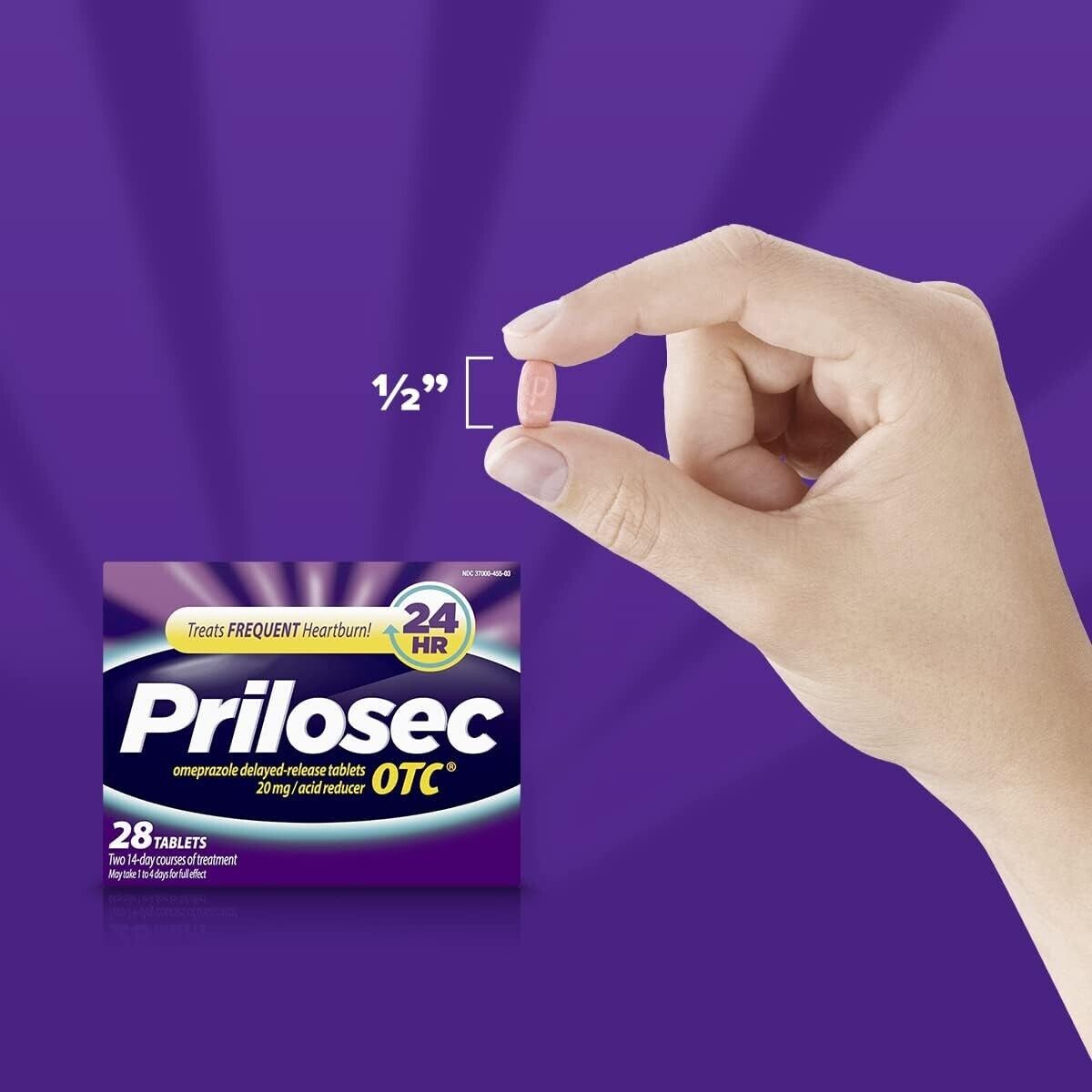 Prilosec OTC 20mg - Acid Reducer Reflux 24 Hour Heartburn Relief - 28 Tablets
