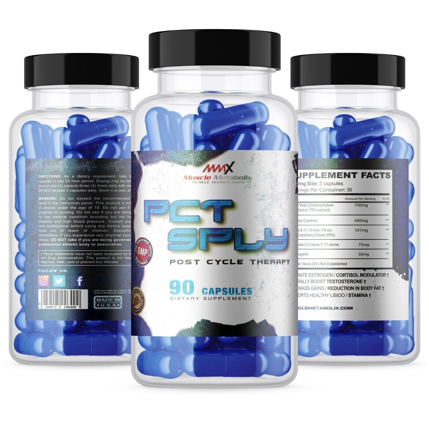 MMX PCT Formula 90 Caps PREMIUM GRADE MAXIMUM STRENGTH - FREE EXPRESS POST
