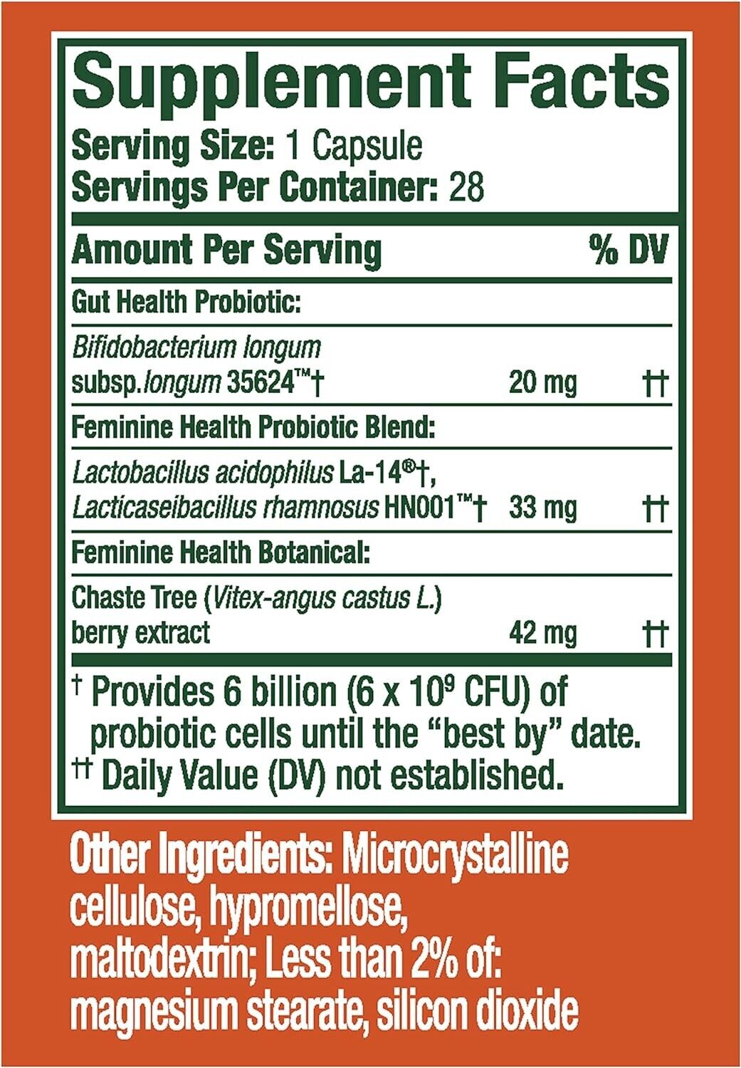 Align Probiotic Women's Dual Action Digestive Support & Vaginal Health 28 Caps