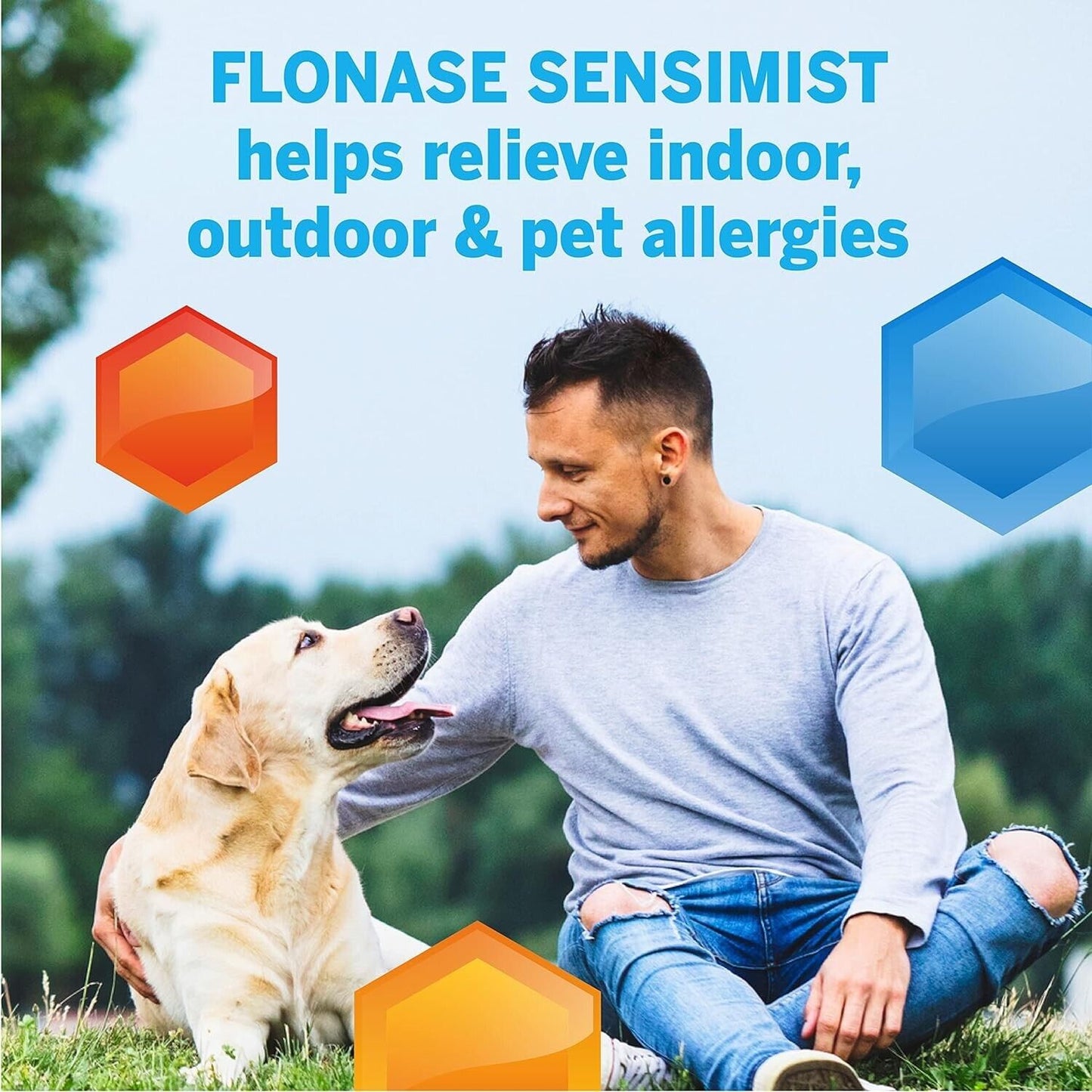 Flonase Sensimist Allergy Nasal Spray 24HR Relief Non-Drowsy 2x120 Sprays 2 Pack