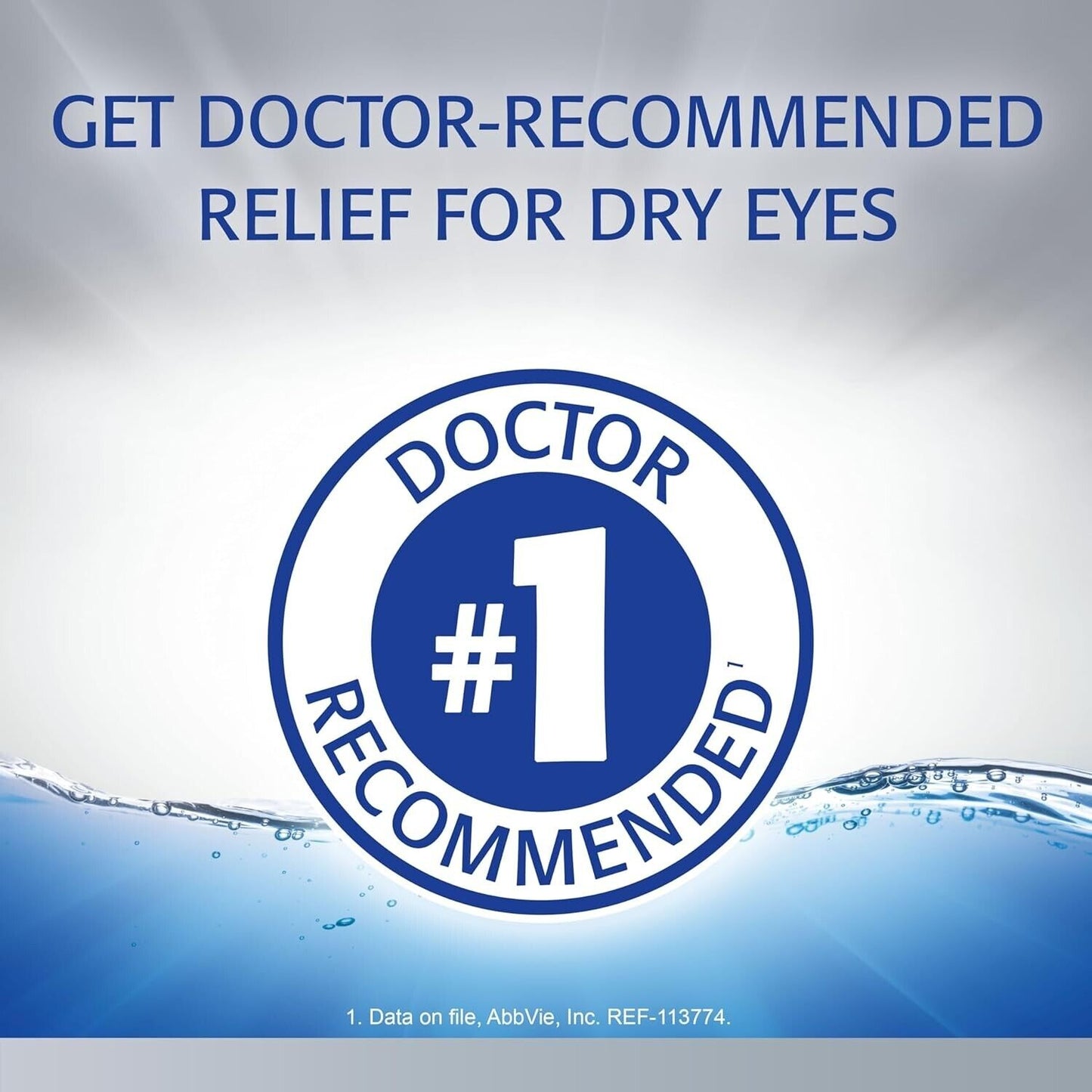 Refresh Optive Advanced Lubricant Eye Drops Triple Action Relief - 10mL Bottle