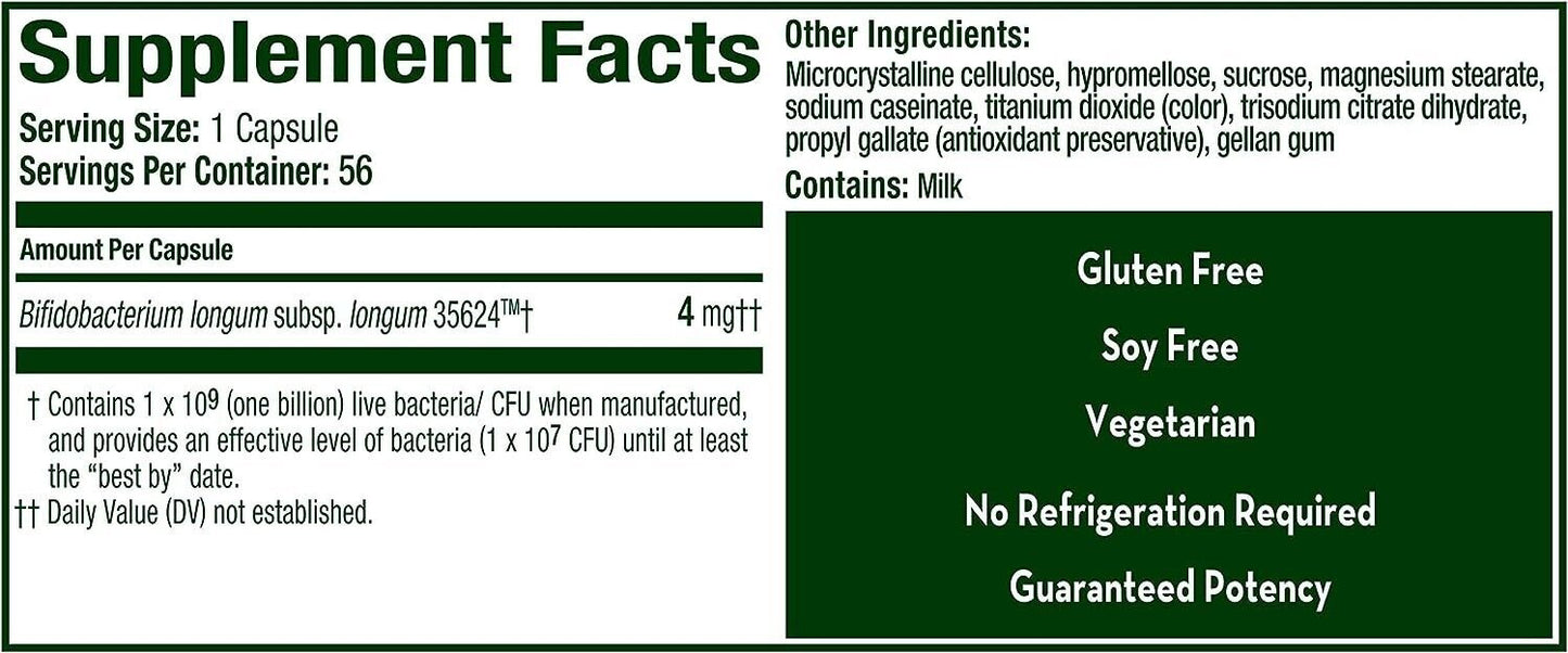Align Probiotic Supplement 1-Billion CFU Daily Digestive Health Support 56 Caps