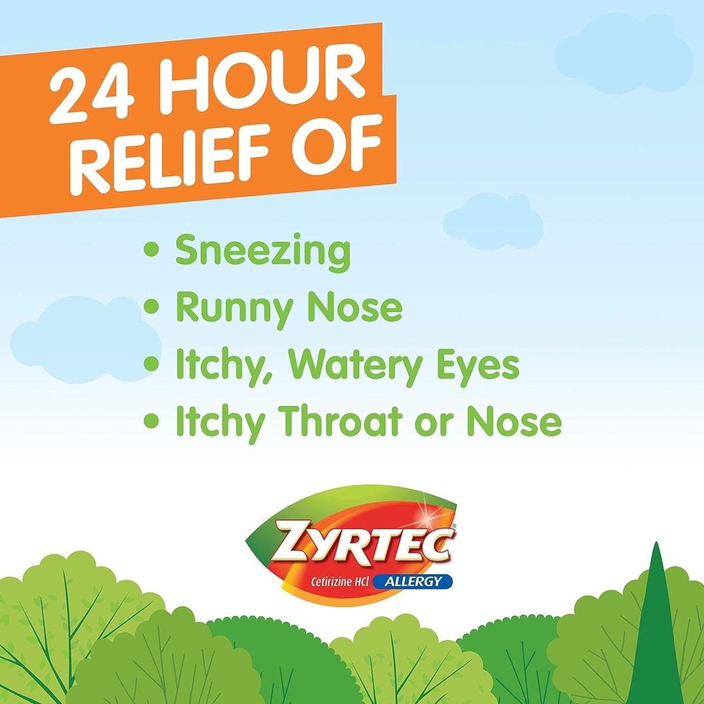 ZYRTEC CETIRIZINE 10MG 24HR ALLERGY & HAYFEVER RELIEF 40 GELCAPS EXP. 10/2024