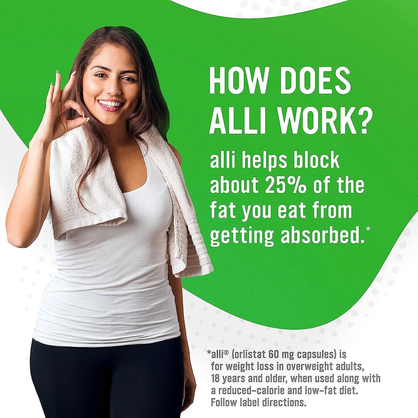 alli Weight Loss Aid 60mg Pill - Diet Slimming Fat Blocker Detox - 120 Capsules