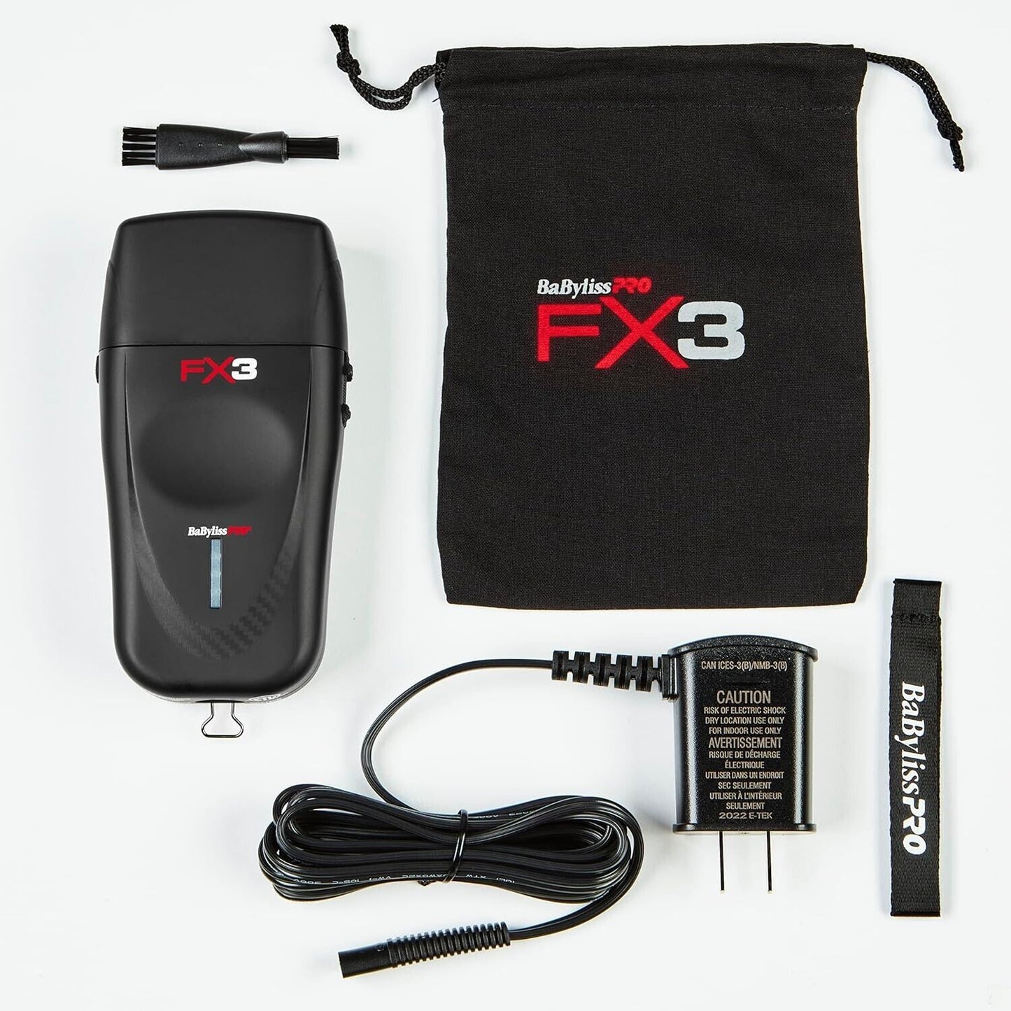 BabylissPRO FX3 Titanium Lithium Double Foil Hair Shaver Babyliss FXX3SB - BLACK