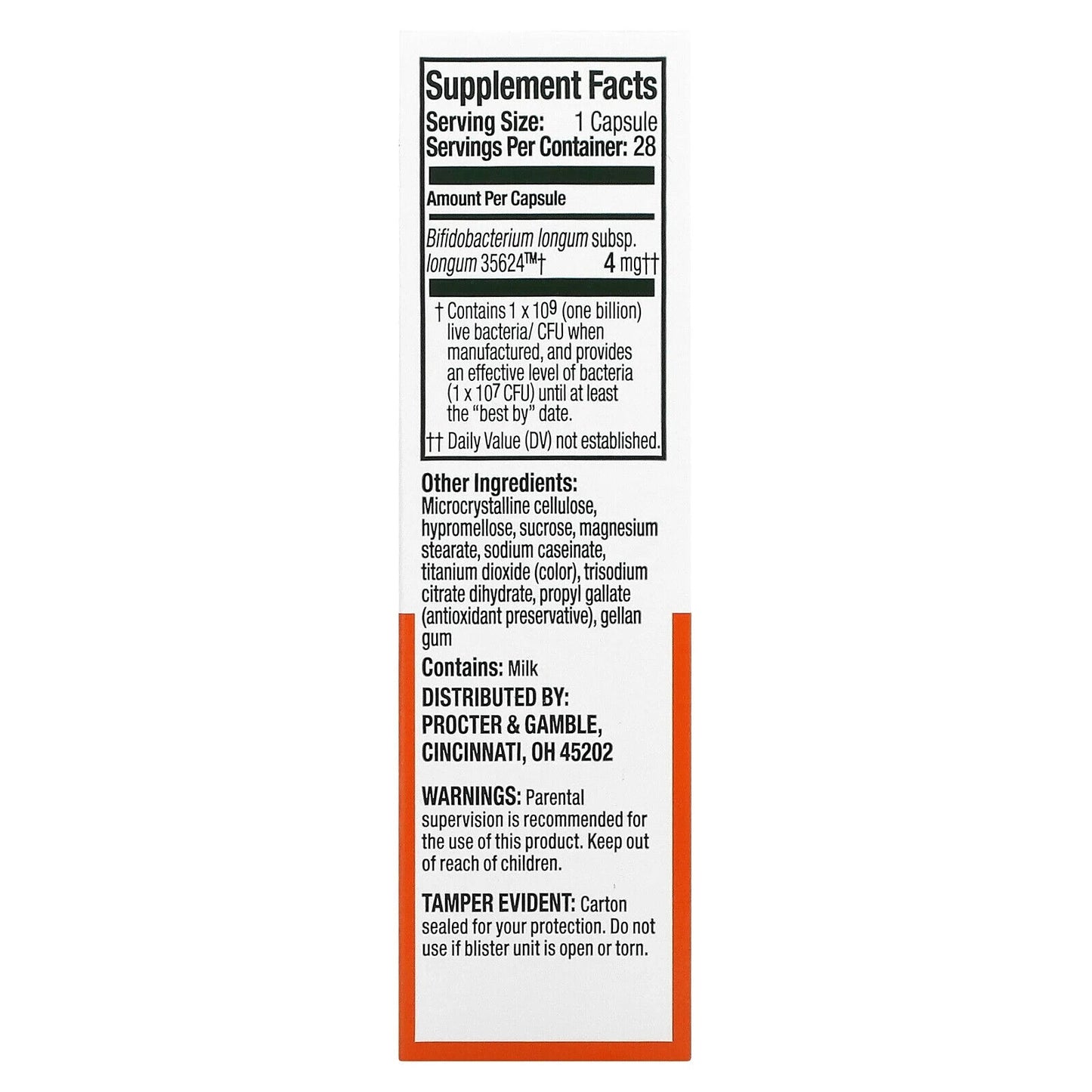Align Probiotic Supplement 1-Billion CFU Daily Digestive Health Support 28 Caps