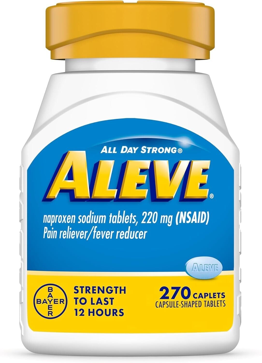 Aleve Arthritis and Joint Pain 270 Caplets - 12HR Headache Relief Fever Reducer