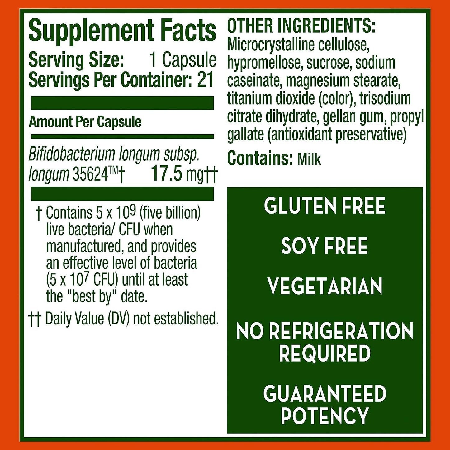 Align Probiotic 5X EXTRA STRENGTH 5-Billion CFU Digestive Health Support 21 Caps