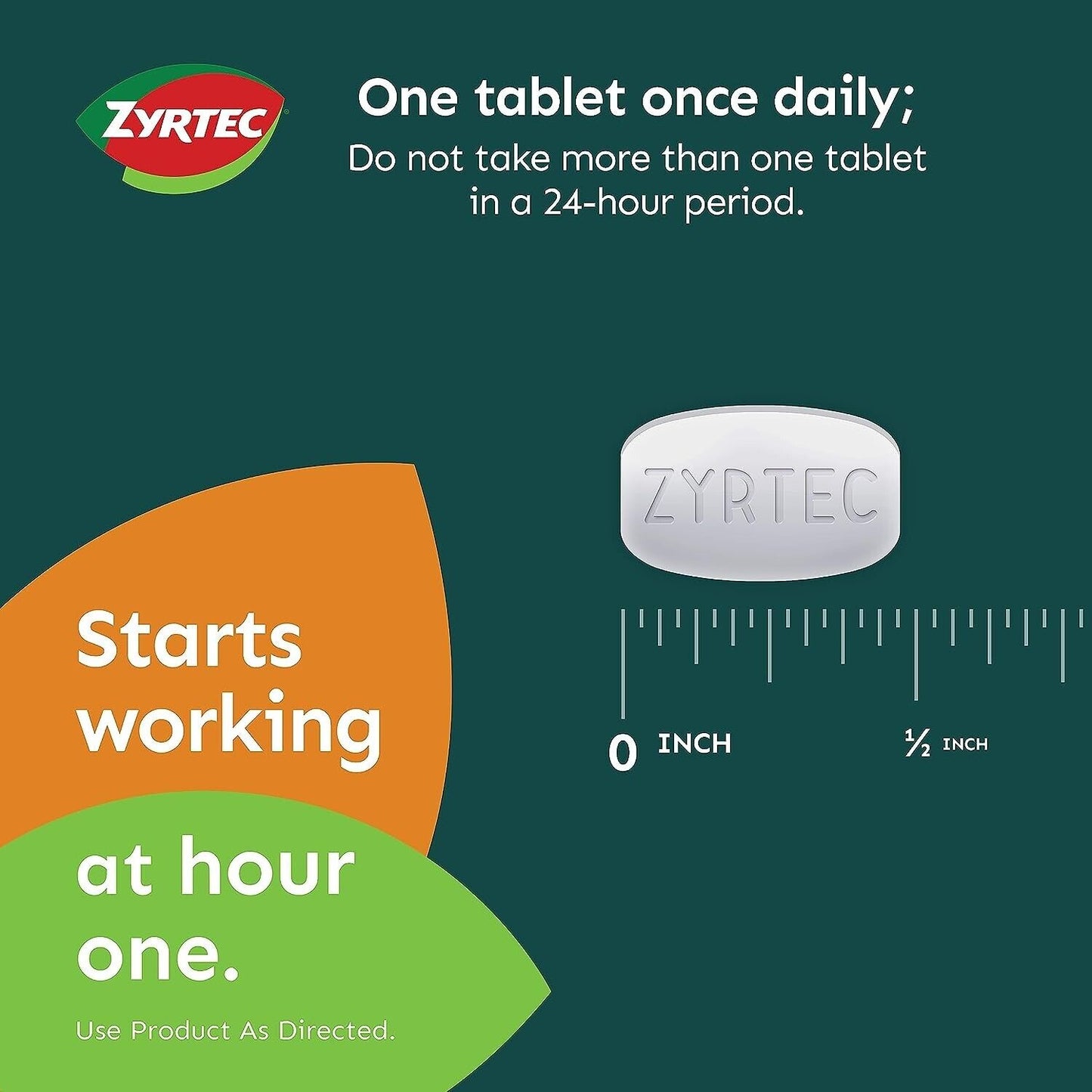 ZYRTEC CETIRIZINE 10MG 24HR ALLERGY & HAYFEVER RELIEF 60 TABLETS EXP. 05/2025