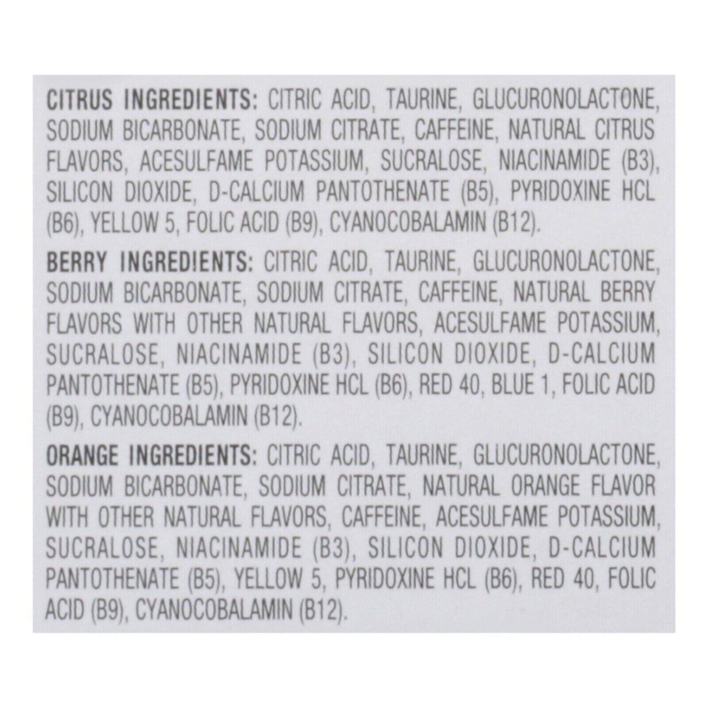 4C Energy Rush Carbonated Drink Powder- Sugar Free- 18 Servings- 170mg Caffeine