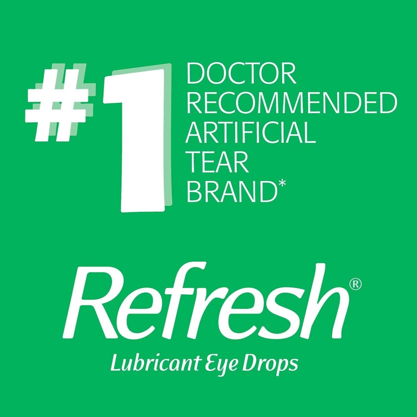 Refresh Tears Lubricant Eye Drops for Dry Eyes Redness Relief - 2 x 15mL Bottles