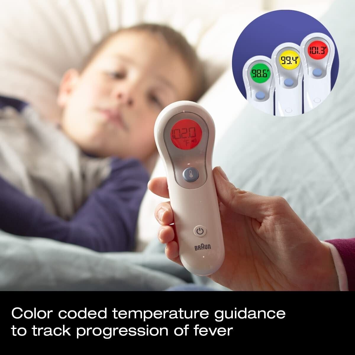 Braun No Touch Forehead Thermometer Touchless Infrared IR WHITE - BNT300 NTF3000