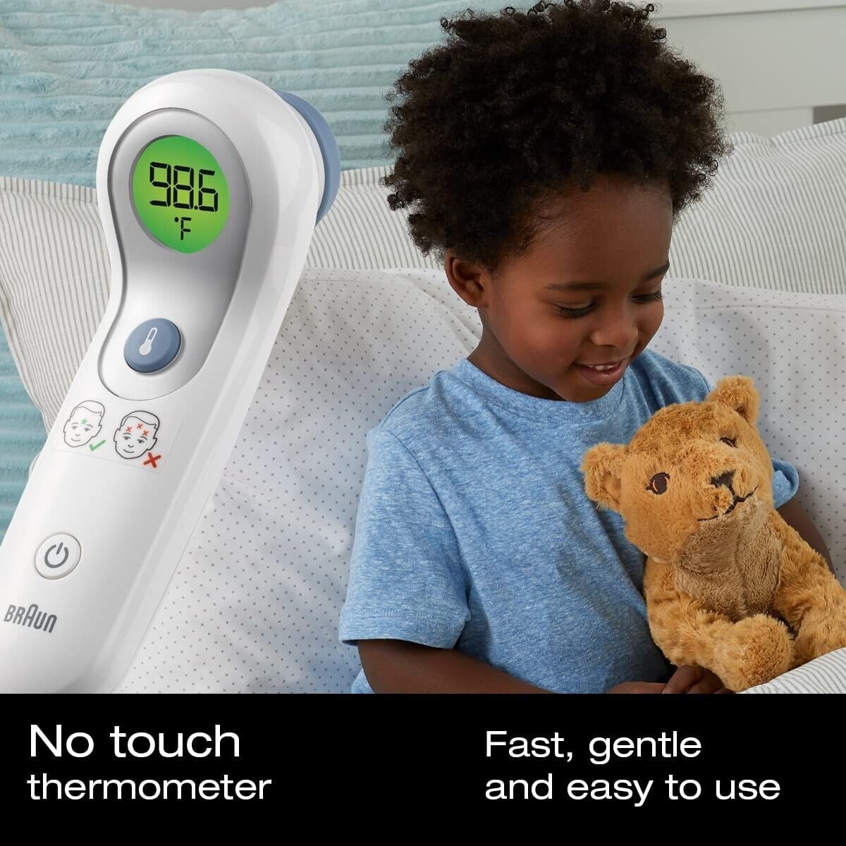 Braun No Touch Forehead Thermometer Touchless Infrared IR WHITE - BNT300 NTF3000