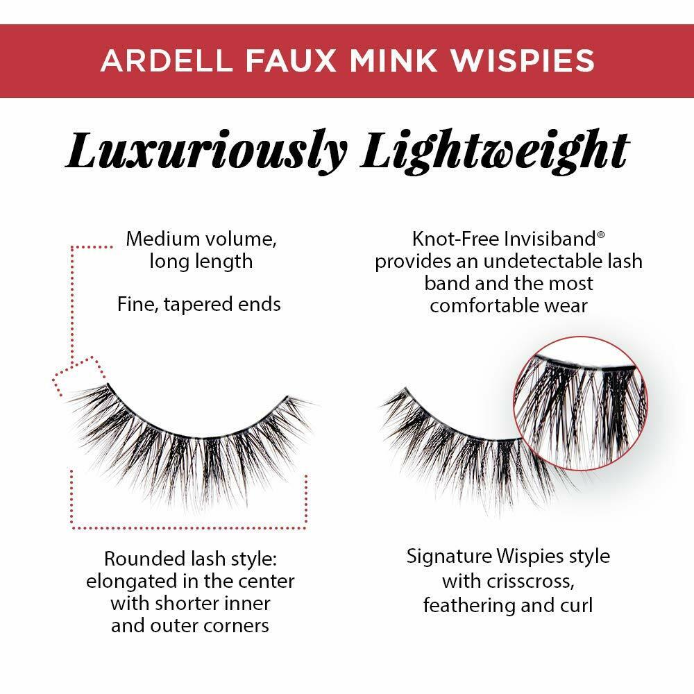 ARDELL Professional Faux Mink Wispies False Fake Eyelashes Extensions 4 PAIRS