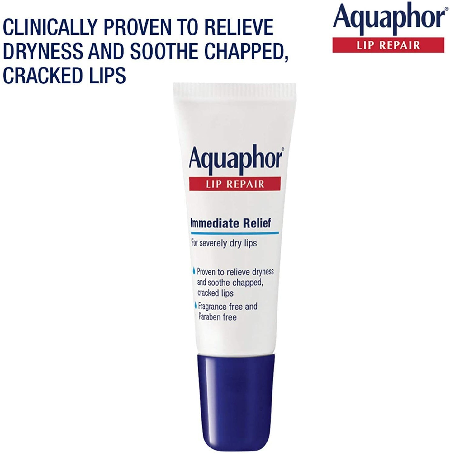 Aquaphor Lip Balm Repair Immediate Relief Severely Dry Chapped Cracked Lips 10ml