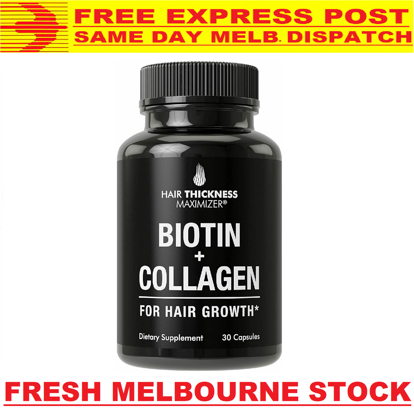 BIOTIN + COLLAGEN HAIR GROWTH VITAMINS Longer Stronger Thicker + Skin & Nails