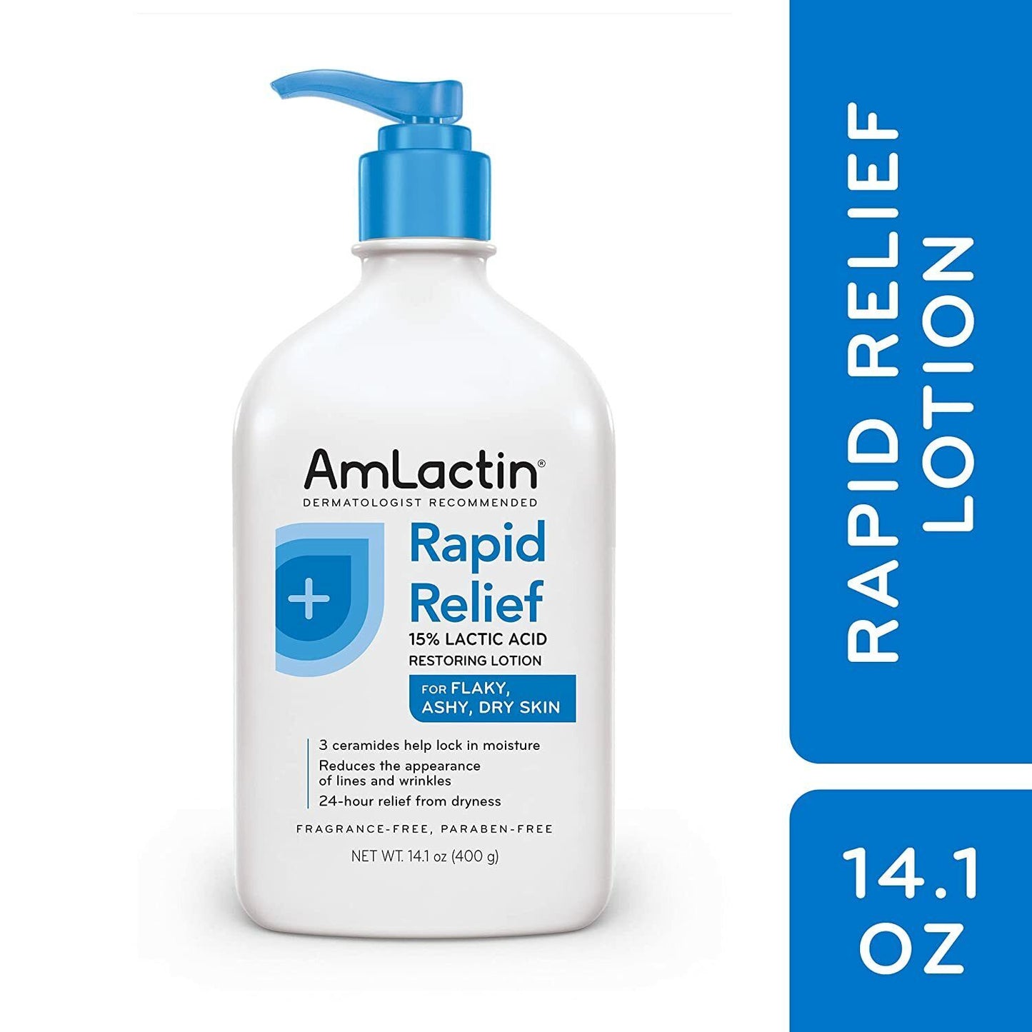 AmLactin Rapid Relief Restoring Lotion + Ceramides Alpha-Hydroxy Therapy 400 mL