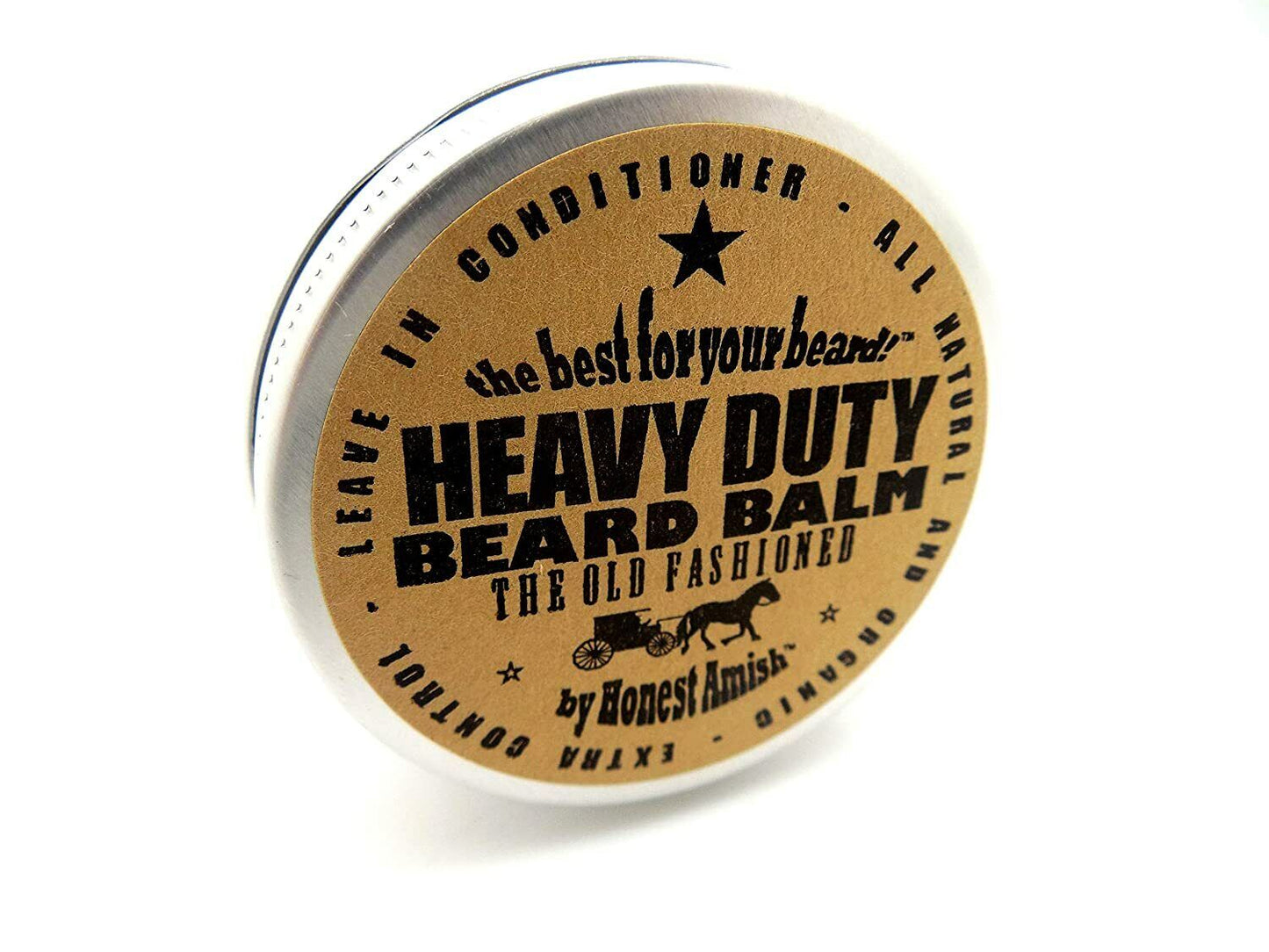 Honest Amish Beard Balm | Heavy Duty 2oz - Essential Oils / Beard Care Products