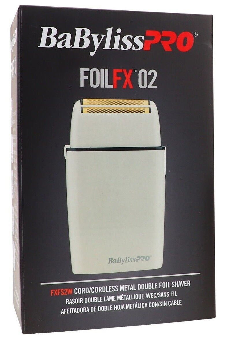 BabylissPRO FoilFX02 Metal Double Foil FX02 Hair Shaver Babyliss FXFS2W WHITE
