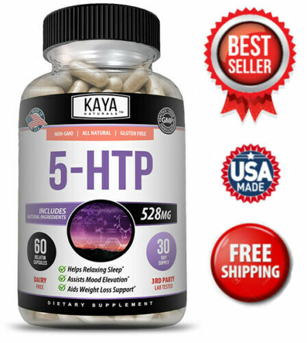 5-HTP 528mg MAX STRENGTH Sleep Aid Stress Weight Loss 60 Caps FREE EXPRESS POST!