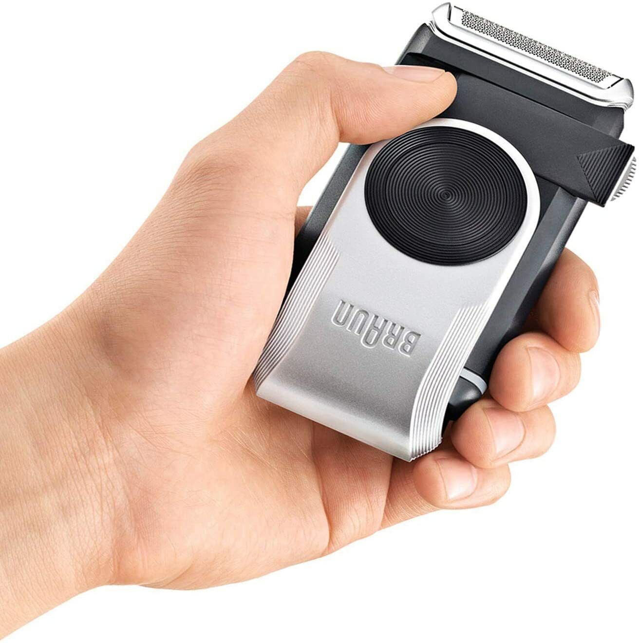 Braun Mens Mobile Shaver Precision Trimmer M-90 Washable Travel Battery Operated