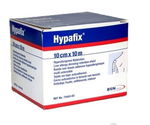 Hypafix Self Adhesive Dressing Retention Tape (10cm x 10m) Strong & Easy Removal