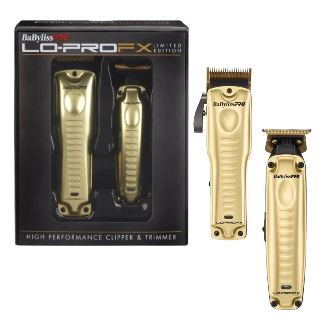 Babyliss Pro LO-PROFX LIMITED EDITION Low Profile Clipper & Trimmer Set - GOLD