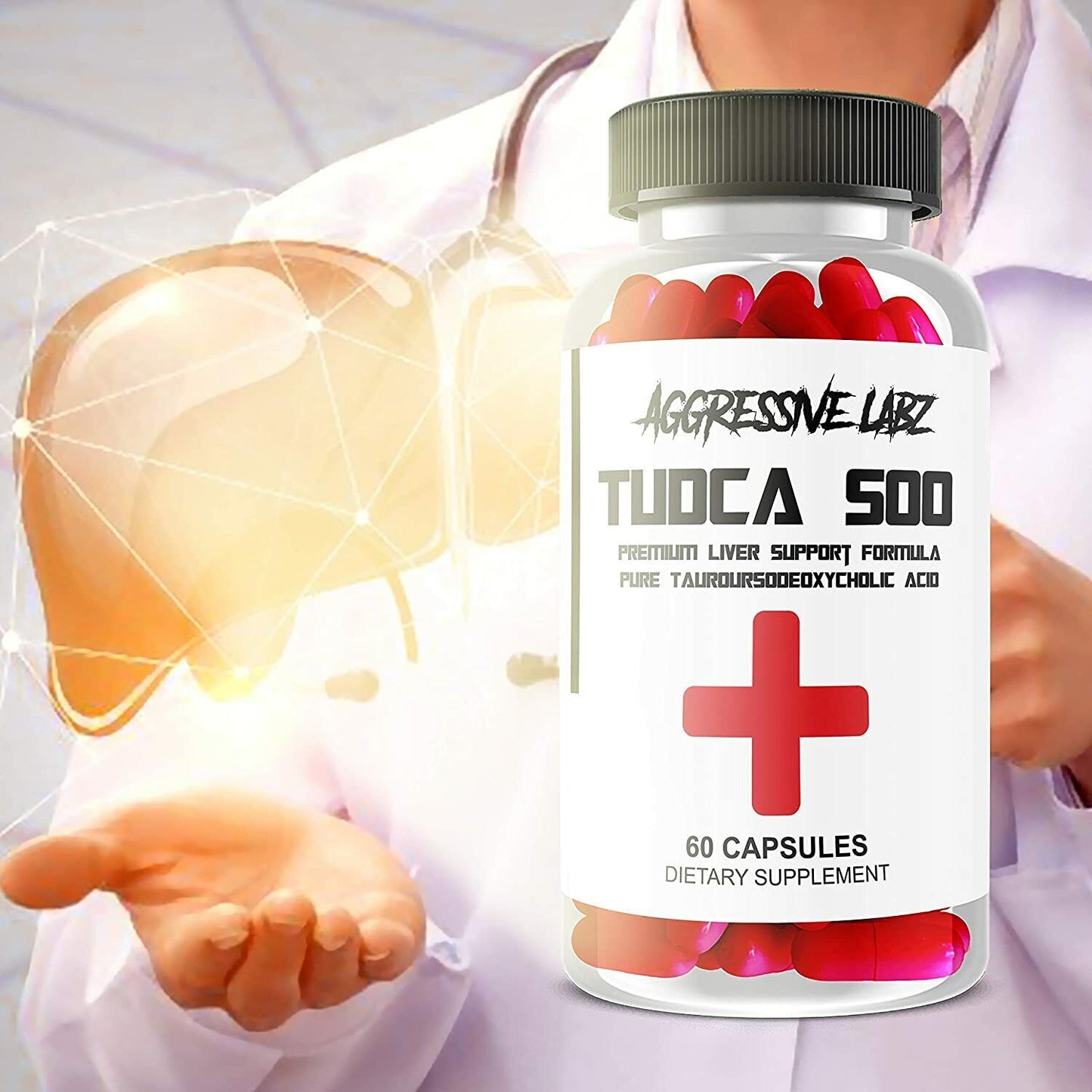 TUDCA 500mgs 60 caps AGGRESSIVE LABZ DOUBLE STRENGTH CYCLE LIVER SUPPORT PCT!