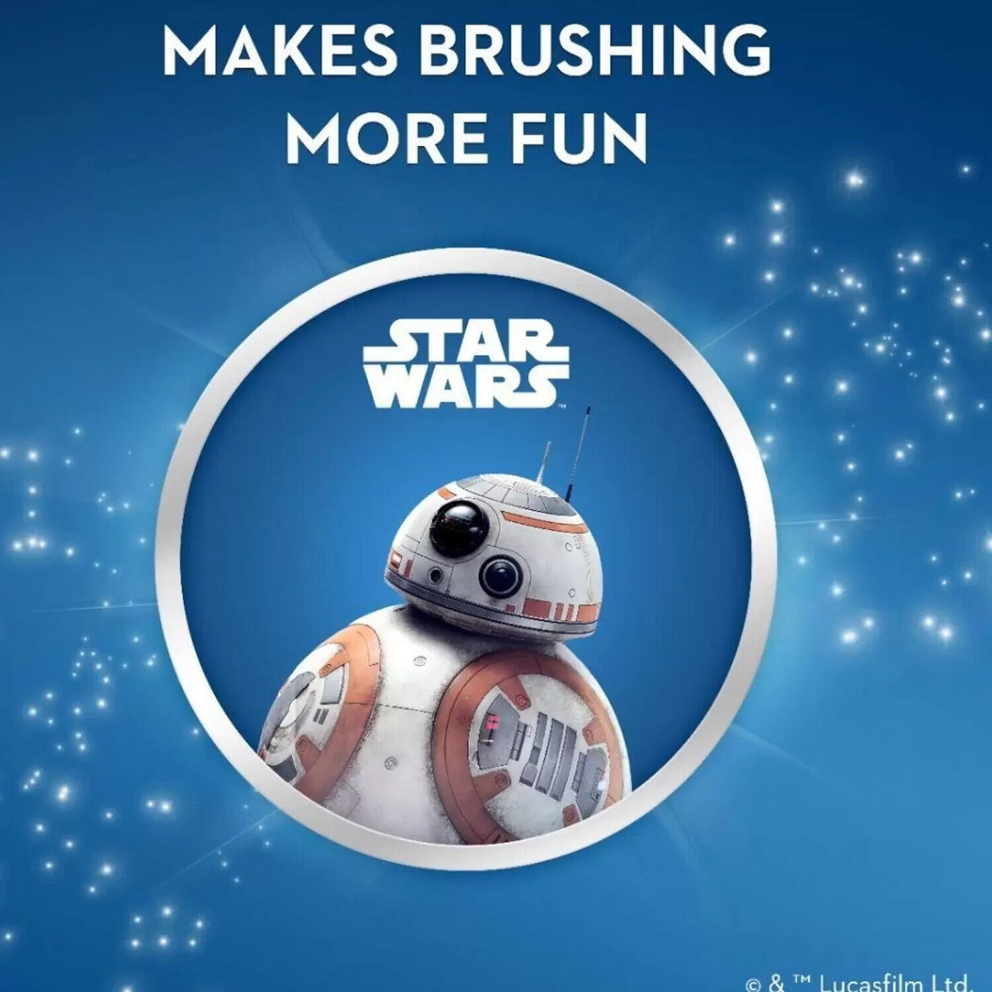 Oral-B Kids - Battery Power Toothbrush - Soft 3+ Years - Star Wars BB8 BB-8