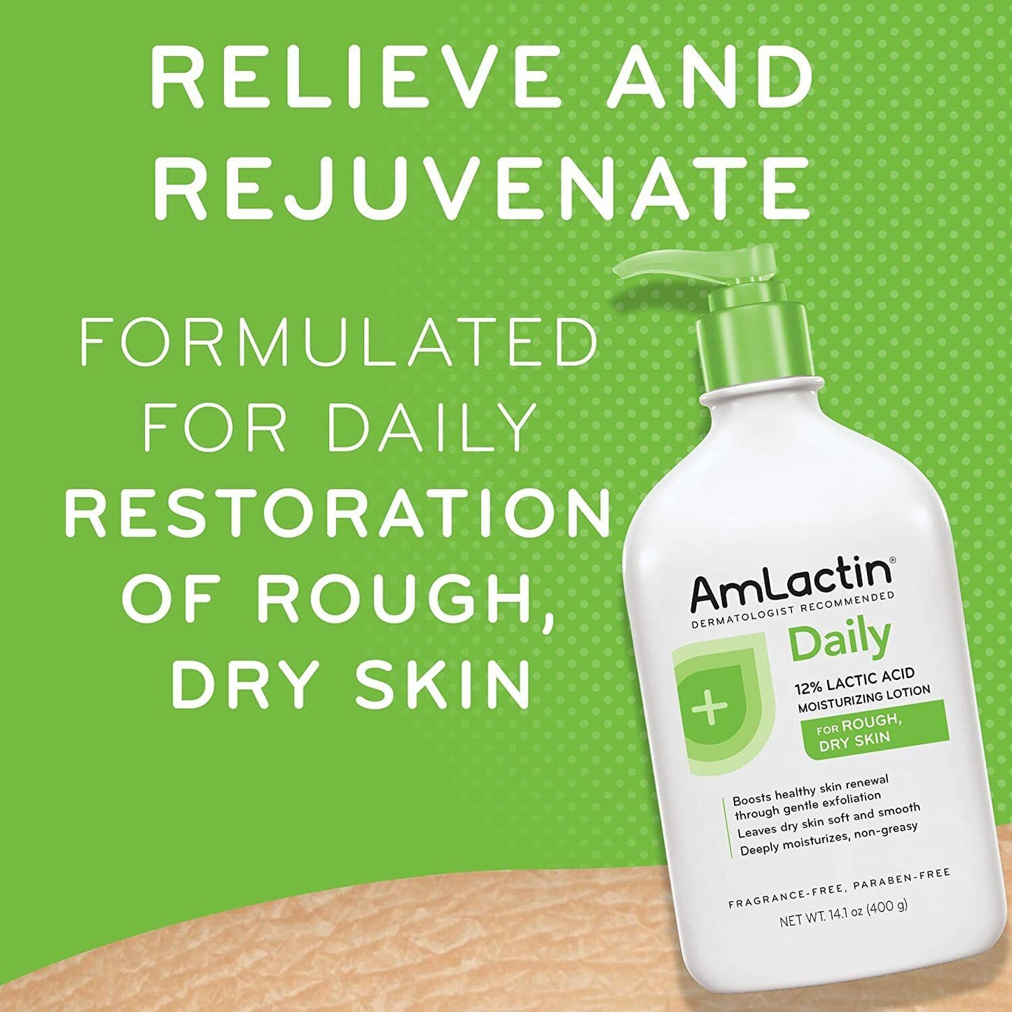AmLactin Daily Moisturizing Body Lotion Alpha-Hydroxy Therapy 400mL NEW & SEALED