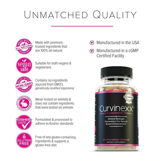 CURVINEXX BREAST ENLARGEMENT PILLS Natural Enhancement Supplement - FREE EXPRESS