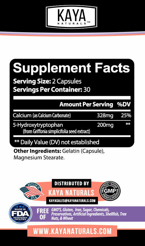 5-HTP 528mg MAX STRENGTH Sleep Aid Stress Weight Loss 60 Caps FREE EXPRESS POST!