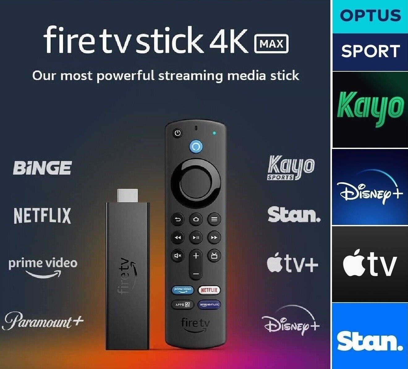 Amazon Fire TV Stick 4K MAX Wi-Fi 6 Ultra HD Gen Alexa Voice Remote Media Player