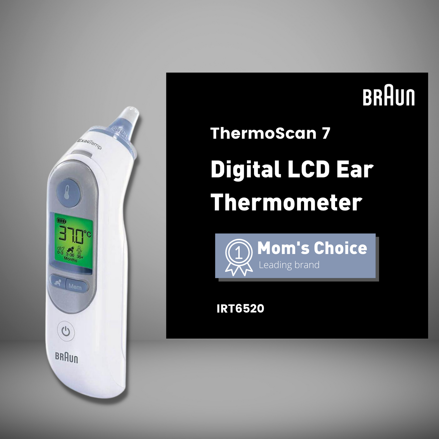 Braun IRT6520 ThermoScan 7 Professional Ear Thermometer Age Precision White NEW