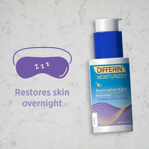 Differin Restorative Night Moisturizer PM Face Cream for Dry Flaky Skin 71g NEW
