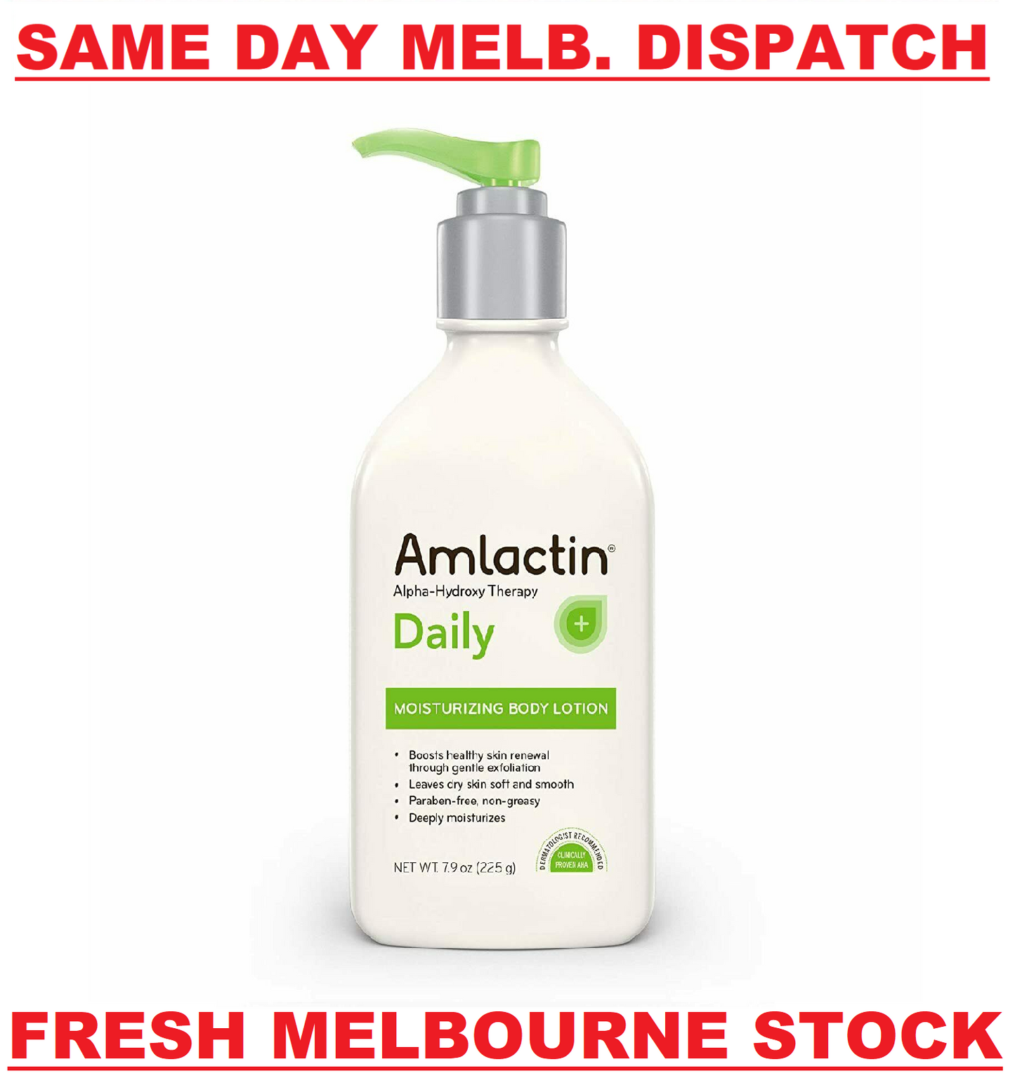 AmLactin Daily Moisturizing Body Lotion Alpha-Hydroxy Therapy 225 mL NEW SEALED