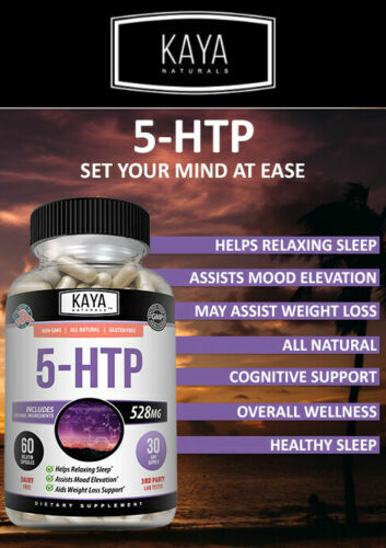 5-HTP 528mg MAX STRENGTH Sleep Aid Stress Weight Loss 60 Caps FREE EXPRESS POST!