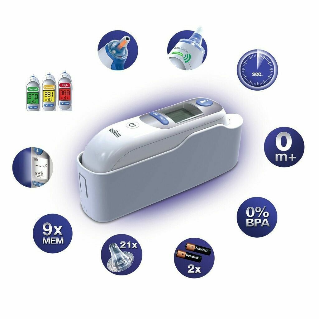 Braun IRT6520 ThermoScan 7 Professional Ear Thermometer Age Precision White NEW