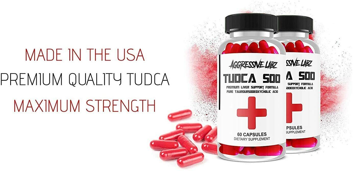 TUDCA 500mgs 60 caps AGGRESSIVE LABZ DOUBLE STRENGTH CYCLE LIVER SUPPORT PCT!