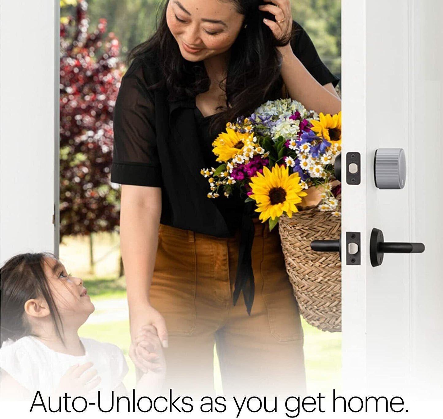 August Wi-Fi Smart Lock Keypad Bundle 4th Gen Keyless Door Built-In WIFI SILVER