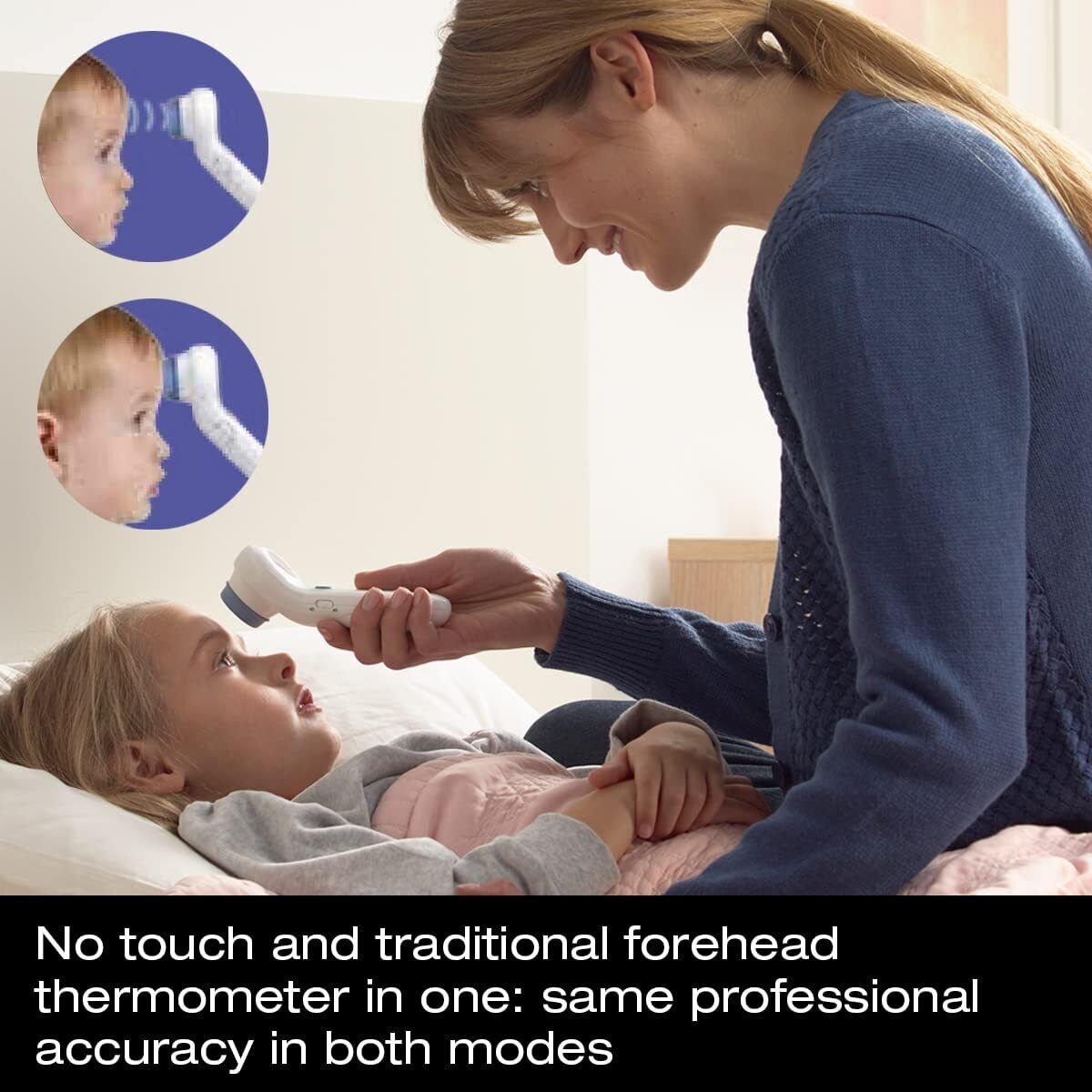 Braun No Touch 3-in-1 Thermometer BNT400 Age Precision Touchless Infrared WHITE