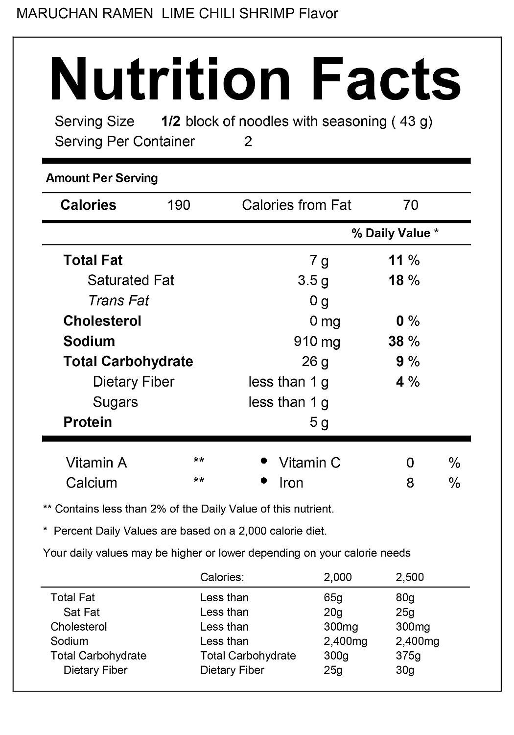 Maruchan Ramen Instant Noodles - Lime Chilli Shrimp - 1 Box (24 Packets x 85g)