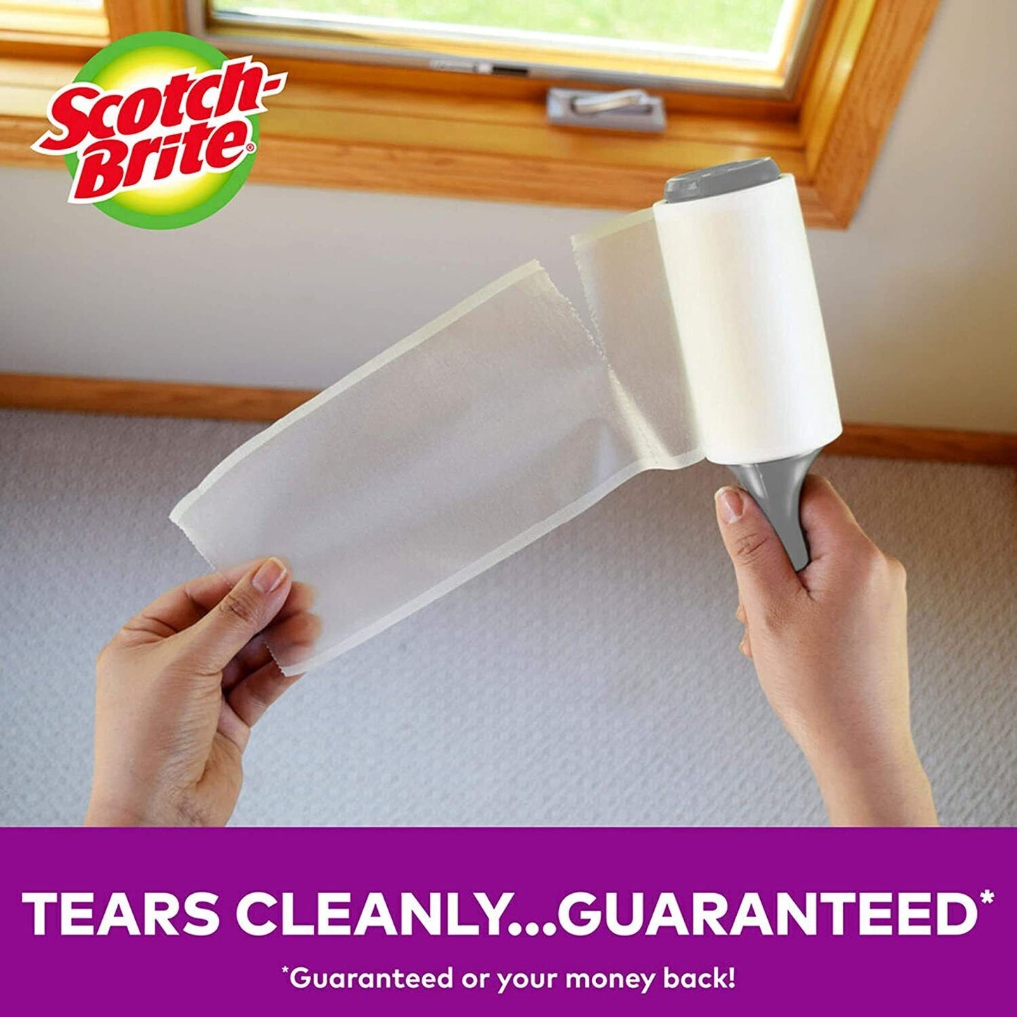 Scotch Brite Pet Extra Sticky Hair Lint Dander Fluff Remover 1 Roller 95 Sheets