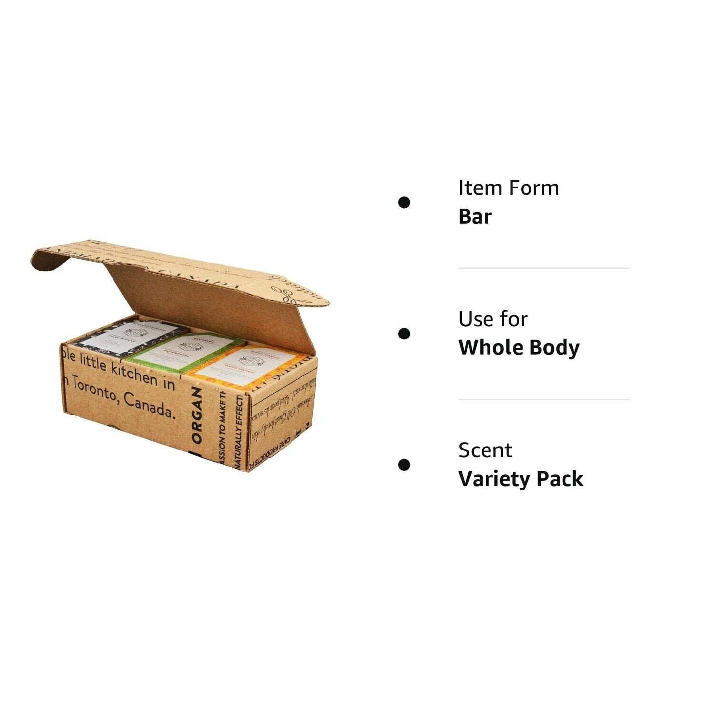 Crate 61 Vegan Natural Handmade Bar Soap - Citrus Scents Variety Set - 6 x 110g